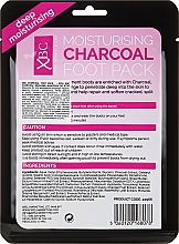 Nawilżająca węglowa maska-skarpetki do stóp - Xpel Marketing Ltd Body Care Moisturising Charcoal Foot Pack — Zdjęcie N2