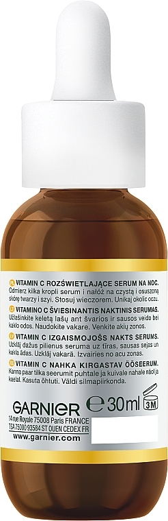 Serum do twarzy na noc z witaminą C - Garnier Skin Naturals Vitamin C Serum — Zdjęcie N2