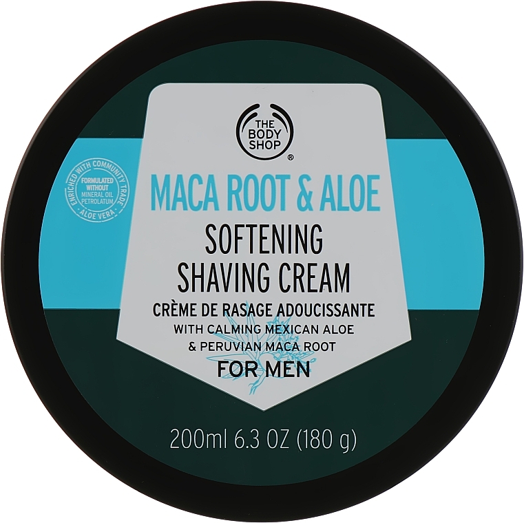 Zmiękczający krem do golenia Maca i aloes - The Body Shop Maca Root & Aloe Softening Shaving Cream For Men
