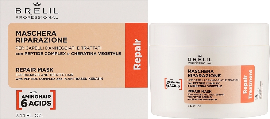 Rewitalizująca maska do włosów - Brelil Repair Treatment Repair Mask — Zdjęcie N2