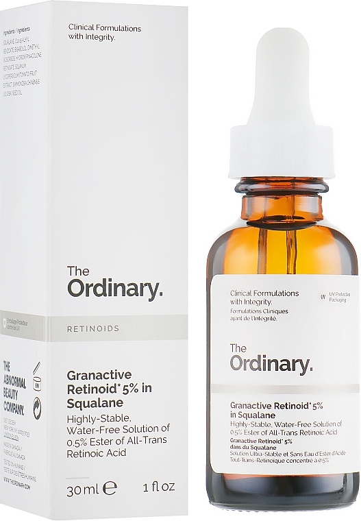Serum do twarzy z 5% retinoidem w skwalanie - The Ordinary Granactive Retinoid 5% in Squalane