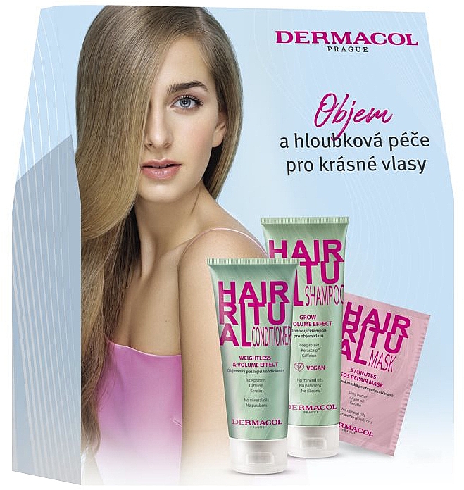 Zestaw - Dermacol Hair Ritual (shm/250ml + cond/200ml + h/mask/5ml) — Zdjęcie N1