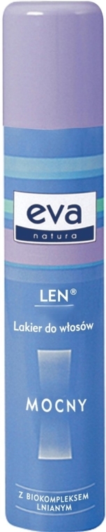Mocny lakier do włosów z biokompleksem lnianym Len - Eva Natura — Zdjęcie N2