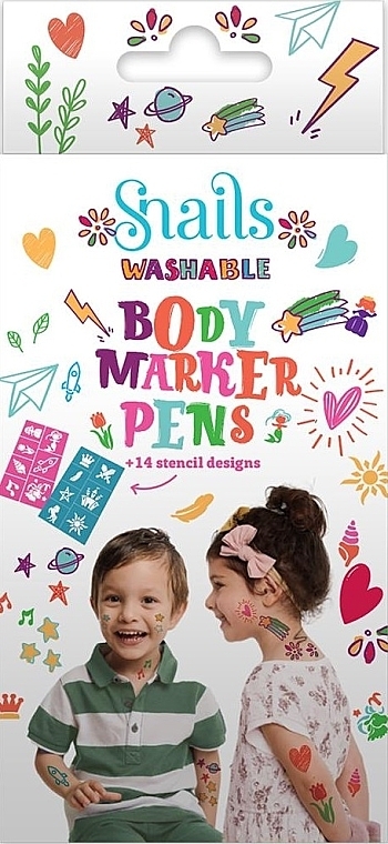 Markery do ciała i twarzy, 6 szt. - Snails Body Marker Pens — Zdjęcie N1