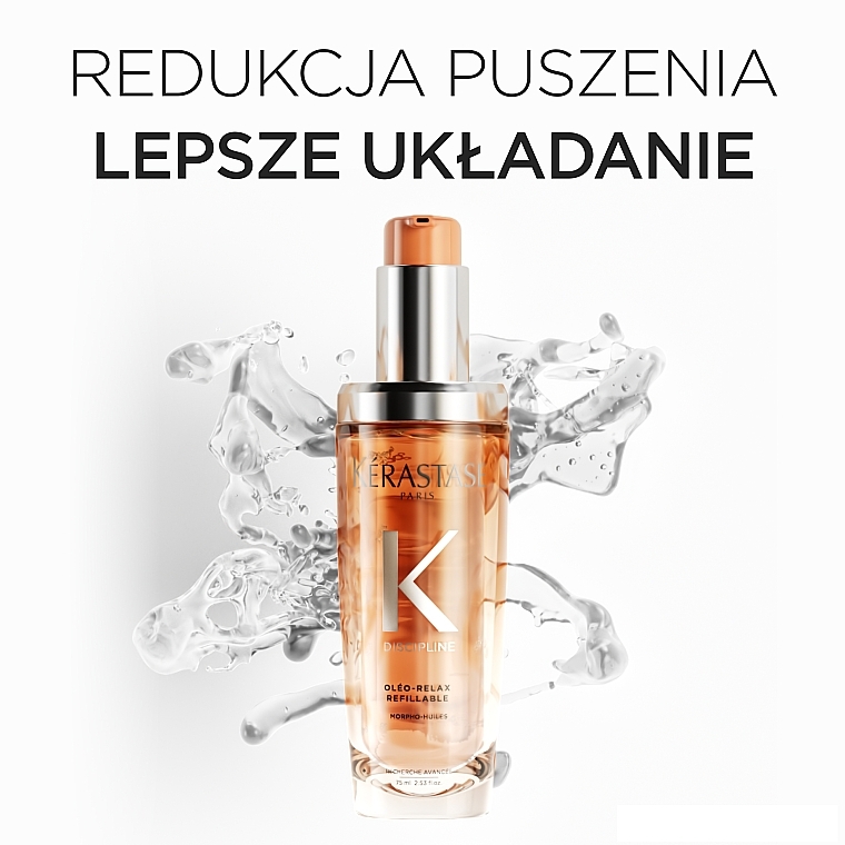 Olej do niesfornych i puszących się włosów - Kerastase Discipline Oleo-Relax Control-in-motion Oil Refillable (jednostka zamienna) — Zdjęcie N8