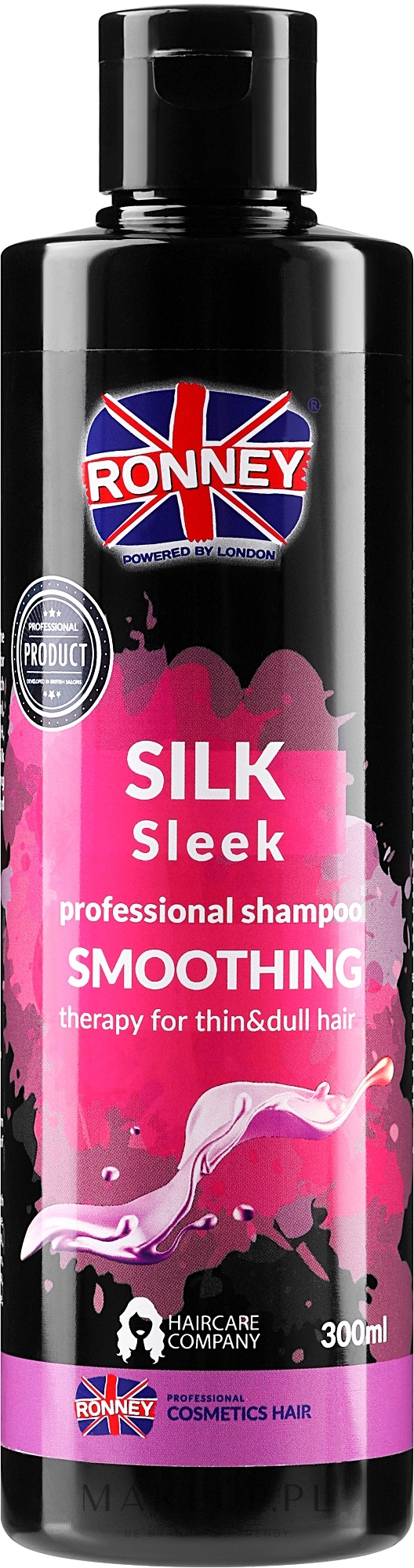 Szampon do włosów z proteinami jedwabiu - Ronney Professional Silk Sleek Smoothing Shampoo — Zdjęcie 300 ml