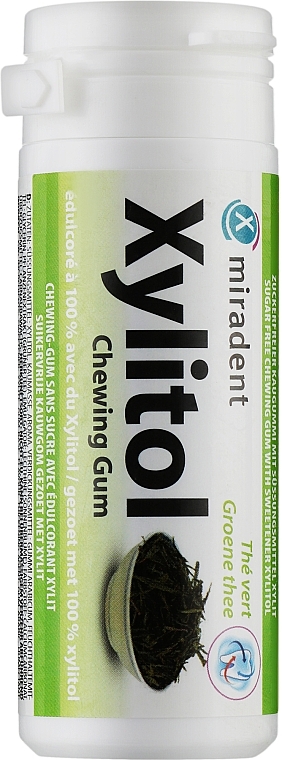 Guma do żucia z zieloną herbatą - Miradent Xylitol Chewing Gum Green Tea — Zdjęcie N1