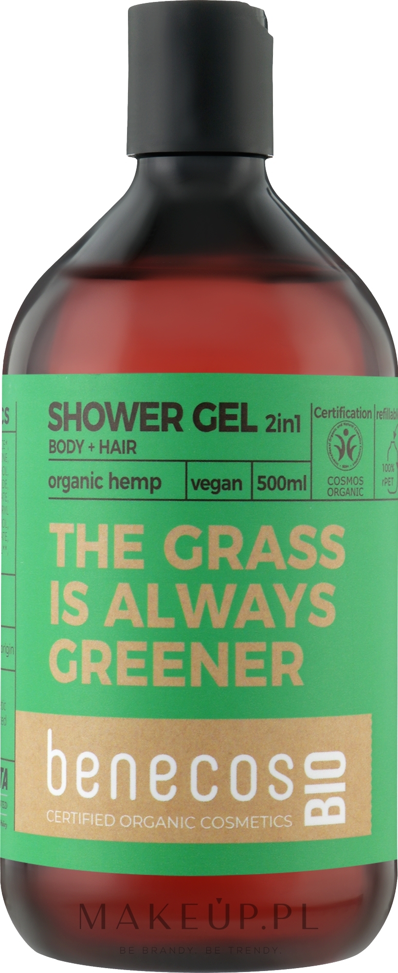 Żel pod prysznic 2 w 1 - Benecos Shower Gel and Shampoo Organic Hemp Oil — Zdjęcie 500 ml