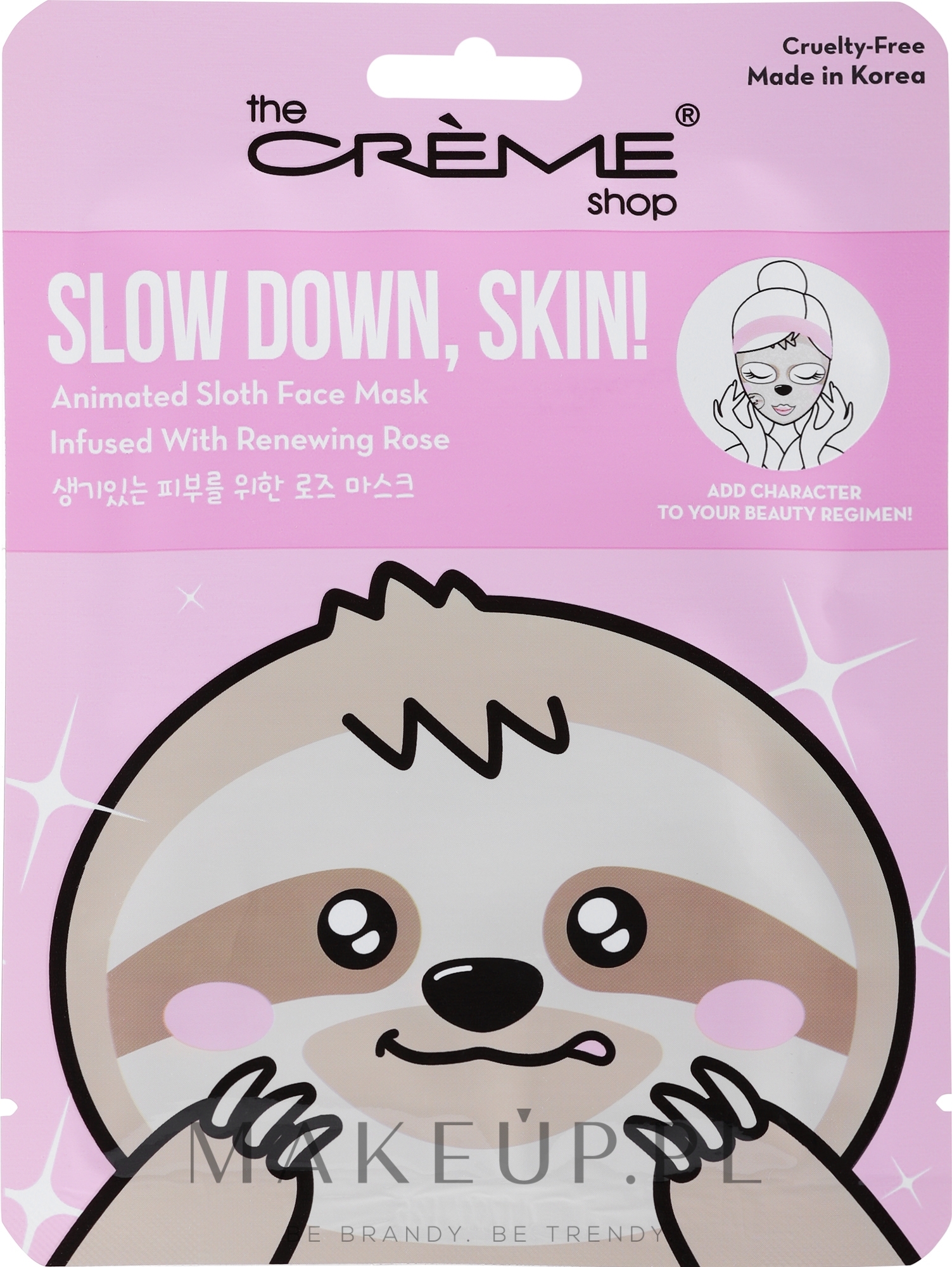 Maseczka do twarzy - The Creme Shop Slow Down Skin! Animated Sloth Face Mask — Zdjęcie 25 g