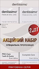 Kup Zestaw past do zębów - Dentissimo 1+1 Pro-Care Teeth&Gums+Complete Care (toothpaste/75mlx2)