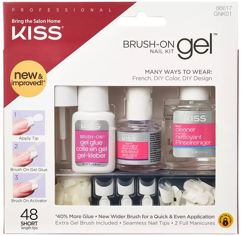 Sztuczne paznokcie - Kiss Brush-On Gel Nail Kit — Zdjęcie N1