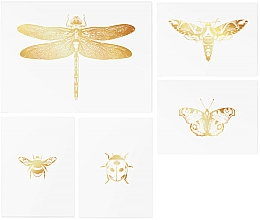 Tymczasowe tatuaże - TATTon.me Gold Dragonfly Set — Zdjęcie N2