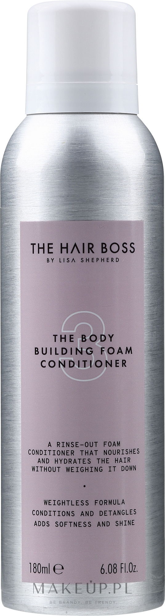 Odżywka w piance budująca objętość do włosów cienkich - The Hair Boss The Body Building Conditioner — Zdjęcie 180 ml