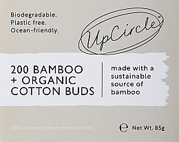 Ekologiczne patyczki do uszu - UpCircle Bamboo + Organic Cotton Buds — Zdjęcie N1