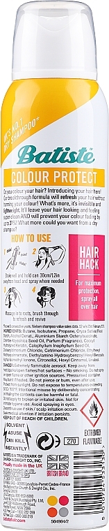 Suchy szampon do włosów farbowanych - Batiste Colour Protect Dry Shampoo — Zdjęcie N2