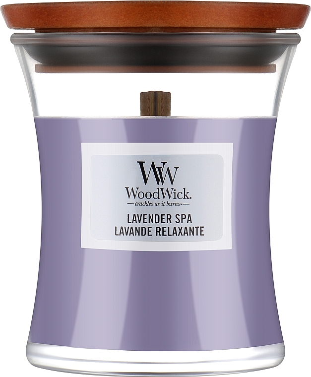 Świeca zapachowa w szkle - WoodWick Hourglass Candle Lavender Spa — Zdjęcie N1