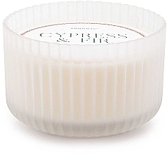 Kup Świeca zapachowa w szkle, biała - Paddywax Cypress & Fir Large 3 Wick Mercury Glass Candle White