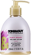 Kup Nabłyszczający lotion do włosów dodający objętości - Toni&Guy Party Ready Volume Lotion