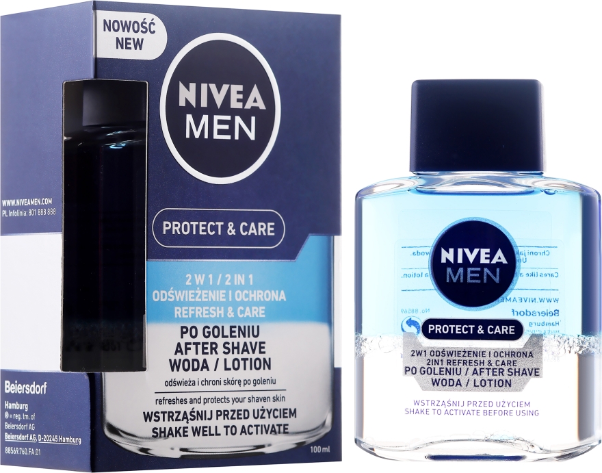 Woda po goleniu dla mężczyzn Odświeżenie i ochrona 2 w 1 - NIVEA MEN After Shave Lotion — Zdjęcie N5