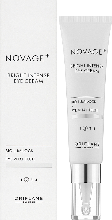 Krem do skóry wokół oczu przeciw przebarwieniom - Oriflame Novage+ Bright Intense Eye Cream — Zdjęcie N2