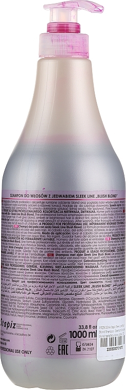 PRZECENA! Stapiz Sleek Line Blush Blond Shampoo - Szampon do włosów blond nadający różowy odcień * — Zdjęcie N1