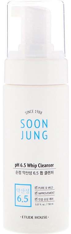Pianka do mycia twarzy do skóry wrażliwej - Etude Soon Jung pH 6.5 Whip Cleanser — Zdjęcie N1