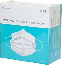 Kup 3-warstwowa maska medyczna, niesterylna, biała - Abifarm M95
