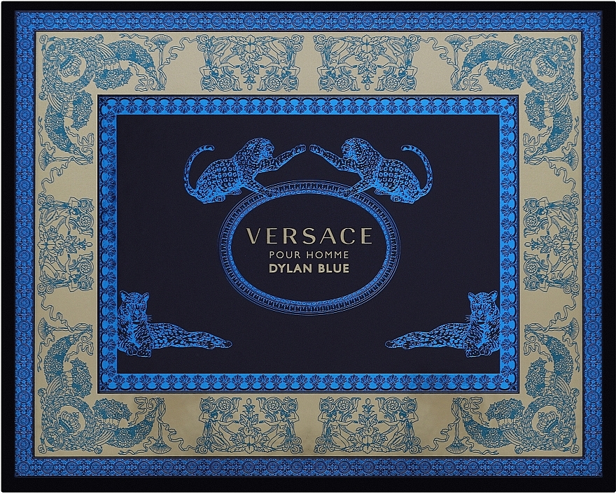 Zestaw dla mężczyzn - Versace Pour Homme Dylan Blue (edt 50 ml + ash/balm 50 ml + sh/gel 50 ml) — Zdjęcie N1