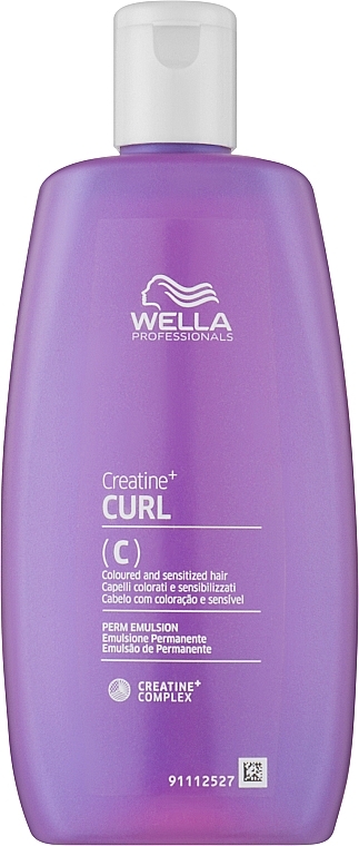 Płyn do trwałej ondulacji do włosów farbowanych i uwrażliwionych - Wella Professionals Creatine+Curl (C) — Zdjęcie N1