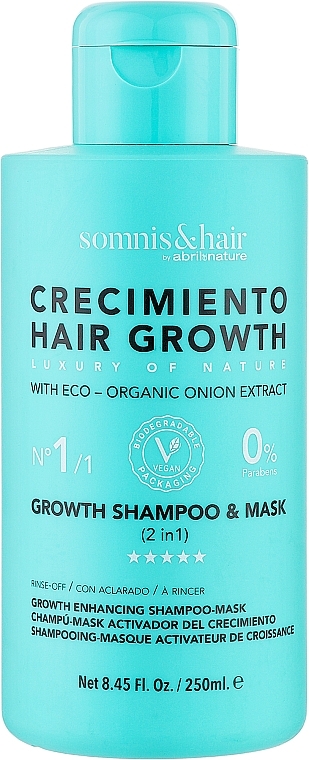 Szampon i maska 2w1 stymulujące wzrost włosów - Somnis & Hair Shampoo & Mask Hair Growth — Zdjęcie N1