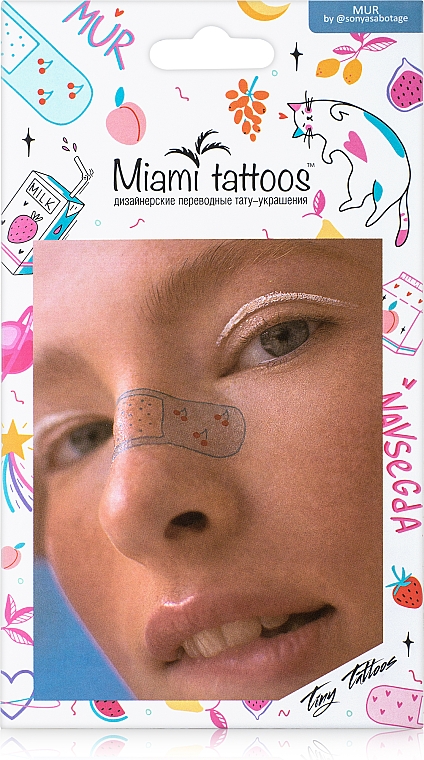 Kolorowe tatuaże transferowe - Miami Tattoos Mur — Zdjęcie N1