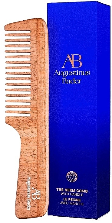 Grzebień z drewna Neem z rączką - Augustinus Bader The Neem Comb With Handle — Zdjęcie N1