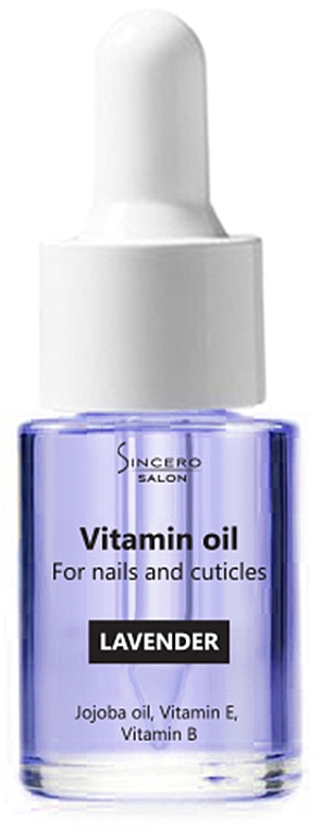 Witaminowy olejek do paznokci i skórek Lawenda - Sincero Salon Vitamin Nail Oil Lavender — Zdjęcie N1