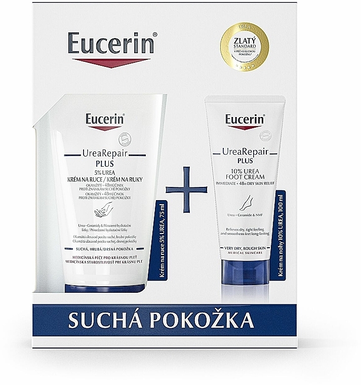 Zestaw - Eucerin UreaRepair Plus (h/cr/75ml + f/cr/100ml) — Zdjęcie N1