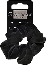 Gumka do włosów, 417791, czarna - Glamour — Zdjęcie N1