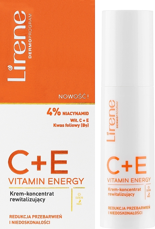 Rewitalizujący krem ​​do twarzy - Lirene C + E Vitamin Energy Cream — Zdjęcie N2