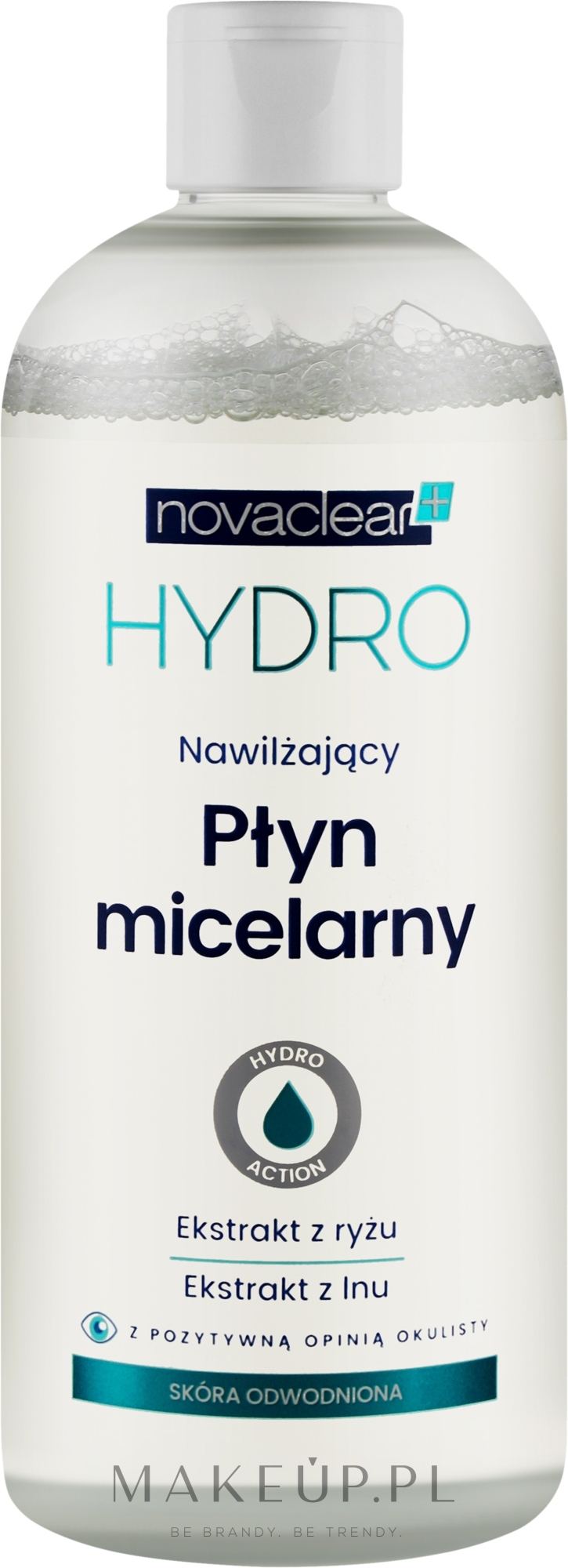 Nawilżający płyn micelarny z ekstraktem z ryżu i lnu - Novaclear Hydro Micellar Water — Zdjęcie 400 ml
