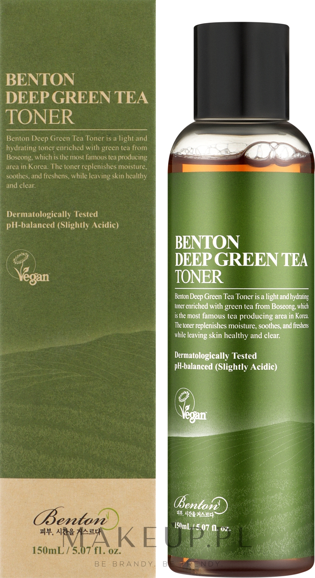 Tonik z zieloną herbatą do twarzy - Benton Deep Green Tea Toner — Zdjęcie 150 ml