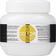 Maska do włosów farbowanych i łamiących się z olejem lnianym i filtrem UV - Kallos Cosmetics Color Hair Mask — Zdjęcie N1