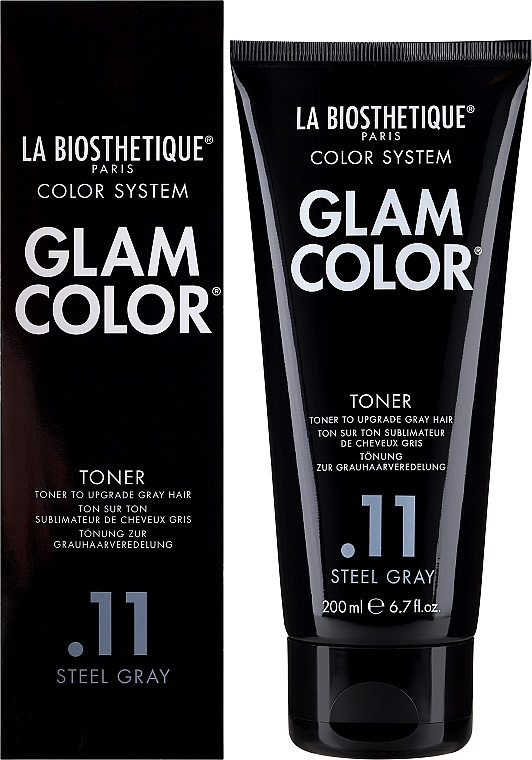 Balsam do siwych włosów - La Biosthetique Glam Color Toner Steel Gray.11 — Zdjęcie N2