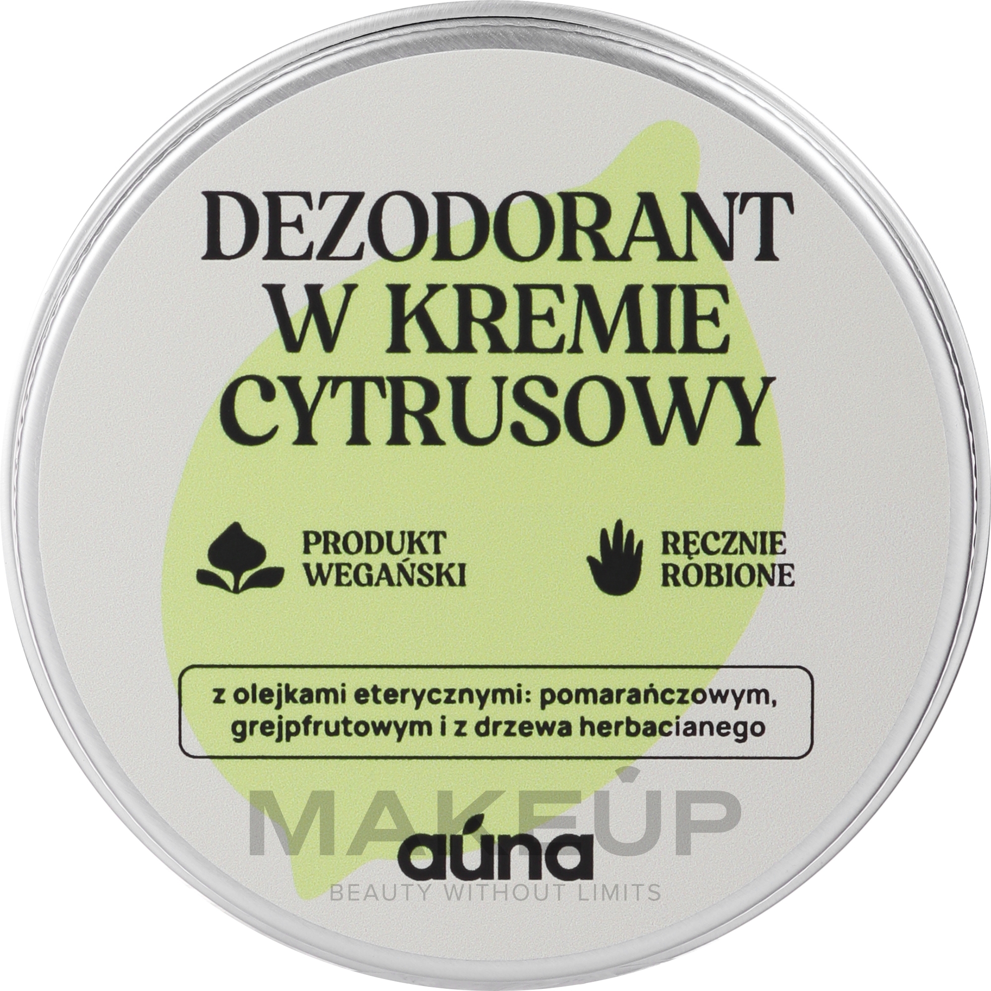 Naturalny dezodorant w kremie Cytrusy - Auna — Zdjęcie 60 ml