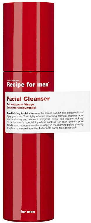 Odświeżający żel do mycia twarzy dla mężczyzn - Recipe For Men Facial Cleanser — Zdjęcie N1