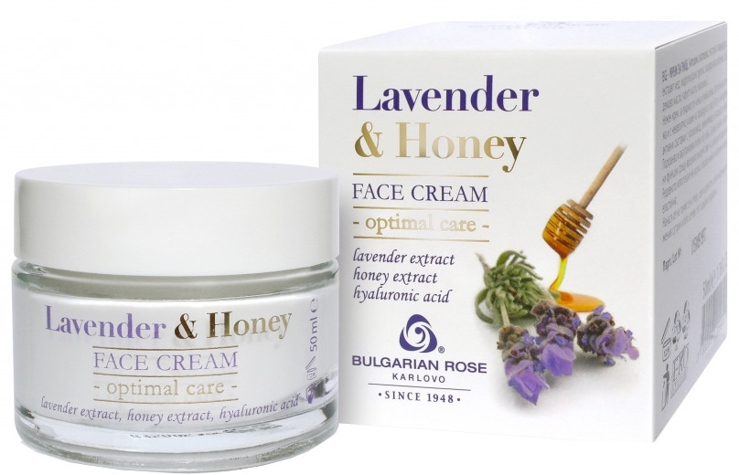 Odżywczy krem do twarzy Lawenda i miód - Bulgarian Rose Lavender & Honey Cream — Zdjęcie N1