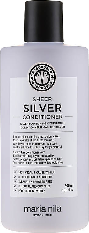 PRZECENA! Srebrna odżywka przeciw żółceniu się włosów - Maria Nila Sheer Silver Conditioner * — Zdjęcie N2