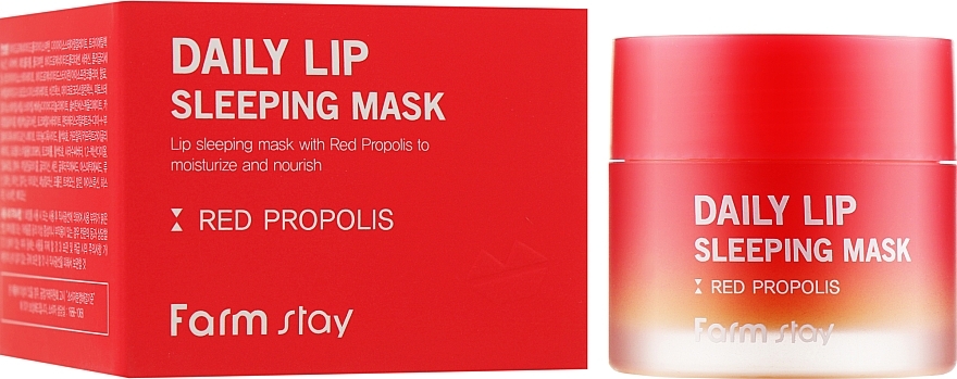Maseczka do ust na noc z czerwonym propolisem - FarmStay Daily Lip Sleeping Mask Red Propolis