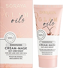 Regenerujący krem-maska na dzień i na noc - Soraya Glam Oils Regenerating Cream-Mask — Zdjęcie N2
