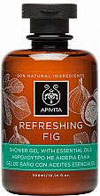 Żel pod prysznic z olejkami eterycznymi Figa - Apivita Refreshing Fig Shower Gel with Essential Oils — Zdjęcie N3