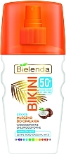Lekkie mleczko do opalania SPF 50 - Bielenda Bikini Coconut Milk Sun Spray — Zdjęcie N1