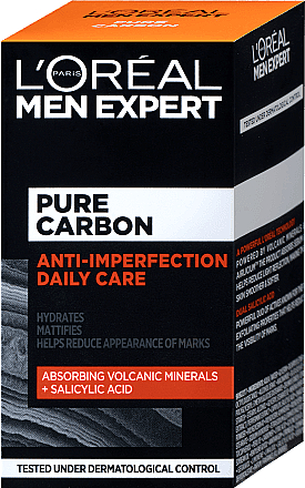 Żel-krem nawilżający przeciw niedoskonałościom dla mężczyzn - L'Oreal Paris Men Expert Pure Power Anti-Imperfection Moisturiser — Zdjęcie N1
