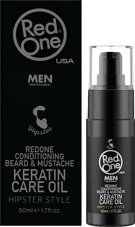 Odżywczy olejek keratynowy do brody - Red One Conditioning Beard & Mustache Keratin Care Oil — Zdjęcie N2